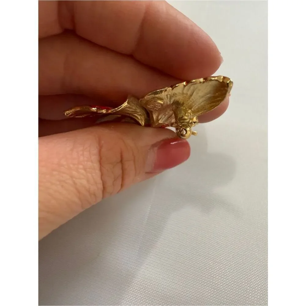 1960s / 70s Weiss Vibrant Bohemian Hippie Woodstock Enamel Butterfly Brooch